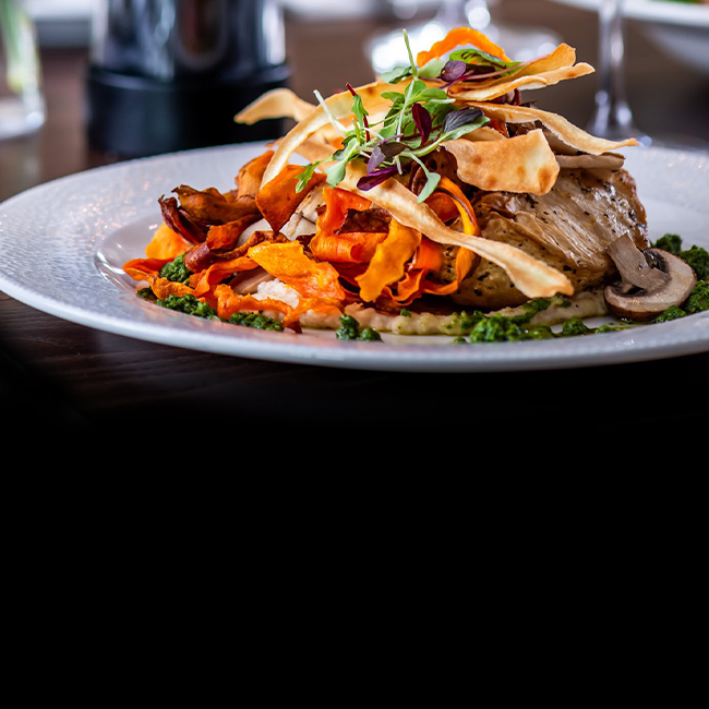 Vegan menu at The Warren